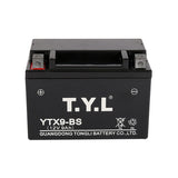 OEM ODM High Quality Motorcycle Battery TYL YTX9-BS 12v 9AH Wet Charged MF Battery for Motorcycle Start