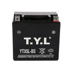 OEM ODM High Quality Motorcycle Battery TYL YTX5L-BS 12v 5AH Wet Charged MF Battery for Motorcycle Start